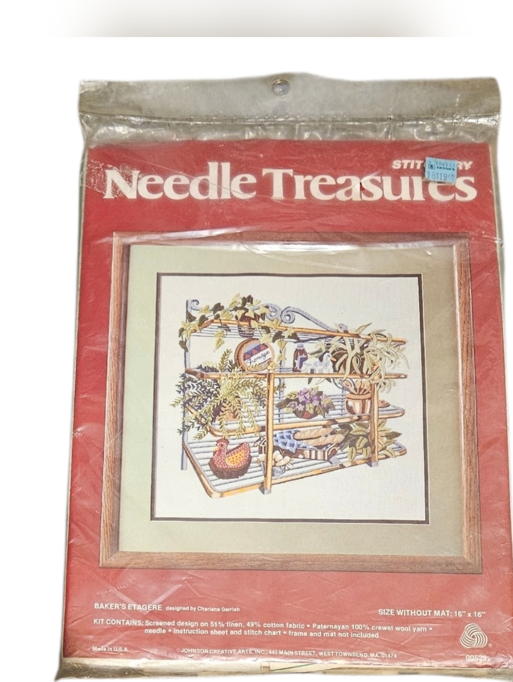 Vintage Needle Treasures "Baker's Etagere" Stitchery Wool Crewel Kit